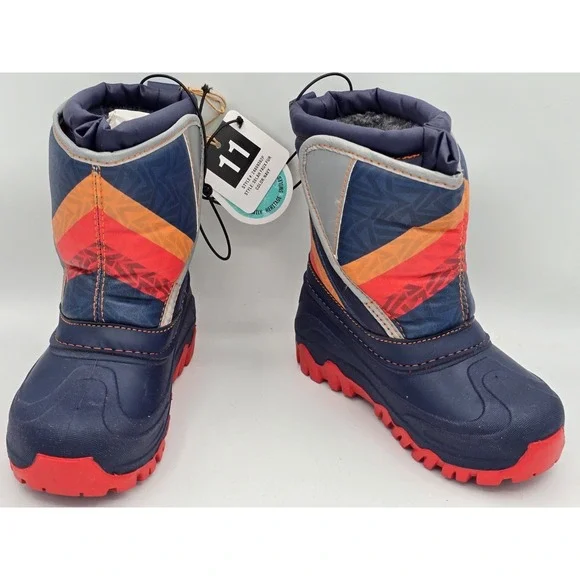 Western Chief Selah Faux Fur Snow Boots, Navy, Little‎ Kids Sz 11 NWOB