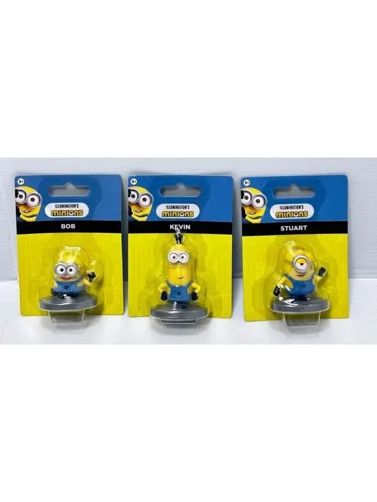 Illumination's Minions Bob, Kevin, and Stuart Collectible Mini Figurines Set