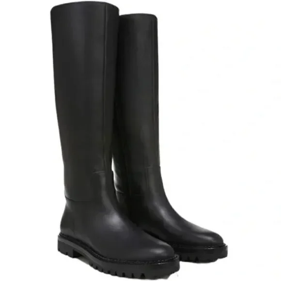 Vince Women’s top grain leather knee high boot in black Sz 6M NIB