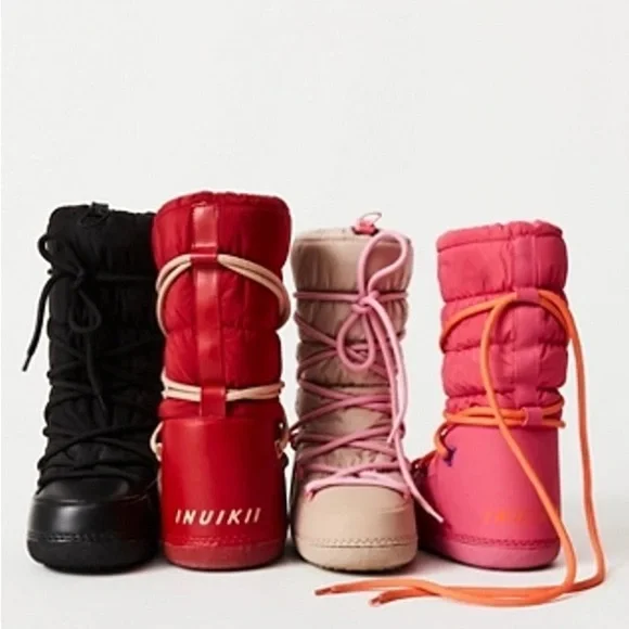 Inuikii Free People New Black  Winter Boots Collection 39/9 New