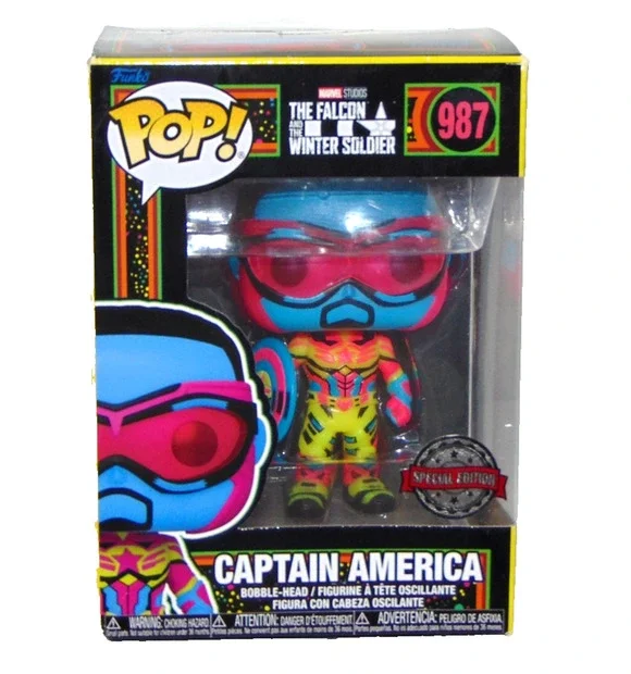 Funko Pop Captain America #987 Blacklight Falcon Winter Soldier Special Edition