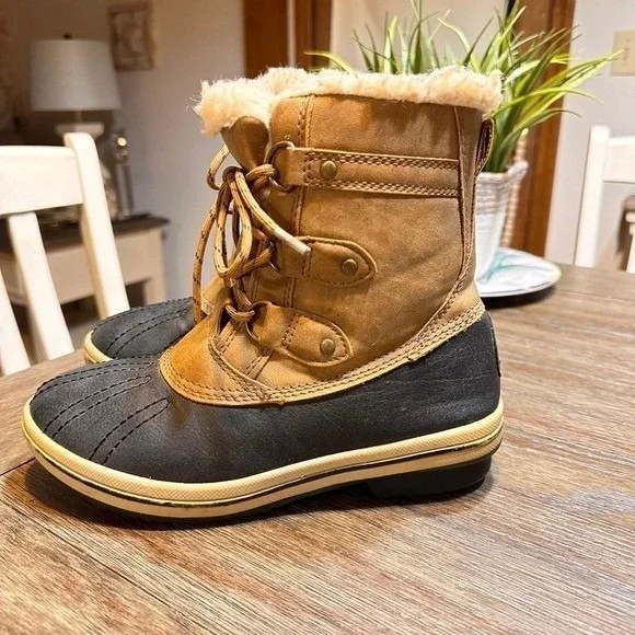Women's Pawz Winter Fur Lined Boots‎ Brown Size 6