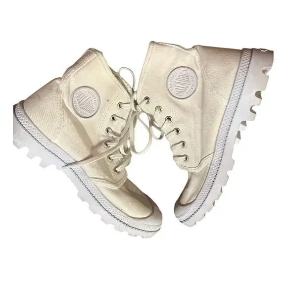 Palladium Pampa High Canvas Combat Boots/Sneakers – Women’s Size 7.5