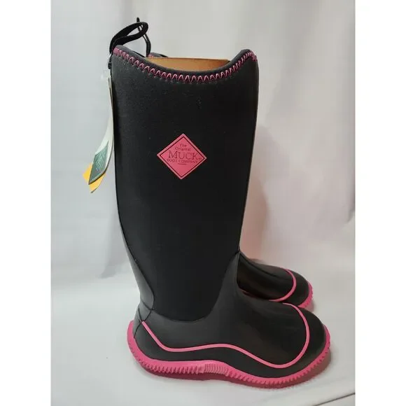 Muck Boot Company Women’s Hale Sporty Boots Size 9 Black Hot Pink