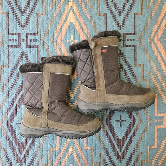 Baffin Kaba Brown‎ Quilted & Suede Winter Boots