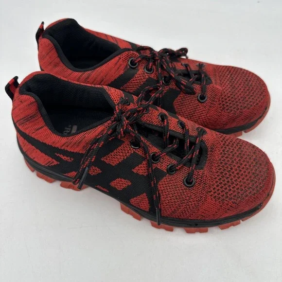 RED‎ WING Safety Steel Toe Black/Red Work Shoes Size 37/ US 6.5-7 EUC