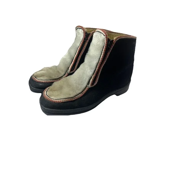 Snowland Women's‎ Size 9 Cold Weather Faux Fur Boots Vegan VTG 1970s Boho Vegan