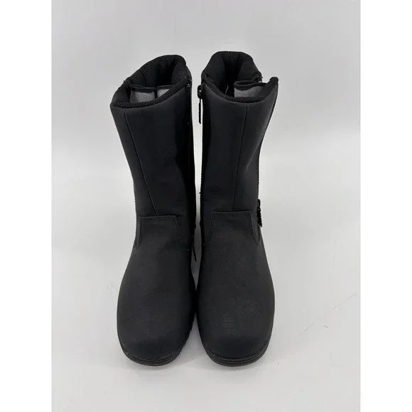 Totes Rosemary High Calf Boots, Black, Waterproof Zipper, Women's Size 8