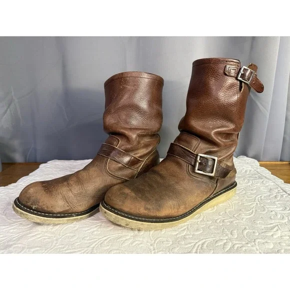 Redwing 2970 Engineer Brown leather Boots Sz 11D Discontinued