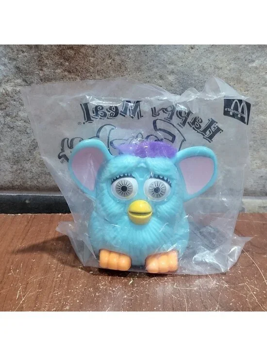 McDonalds Happy Meal Blue Purple Furby Toy 1998 Sealed Plastic Packaging