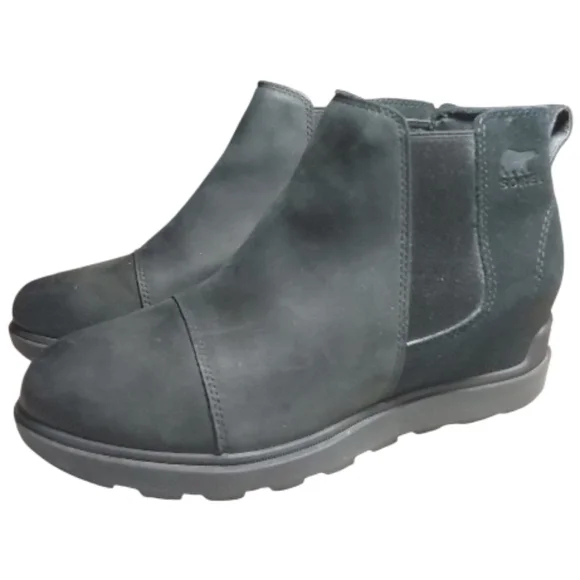 Sorel Boots Evie Chelsea hidden wedges 9.5 womens waterproof pullon