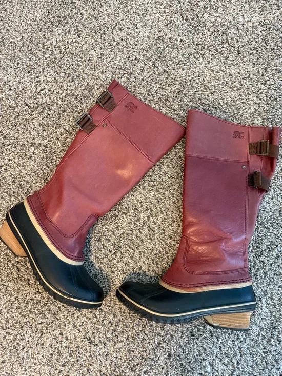 SOREL Slimpack Riding Tall II Shell Boots Equestrian Waterproof Leather 7.5