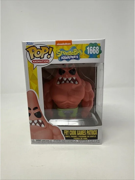 Funko Pop! SpongeBob Fry Cook Patrick #1668 w/ Muscles - (NEW in PROTECTOR)