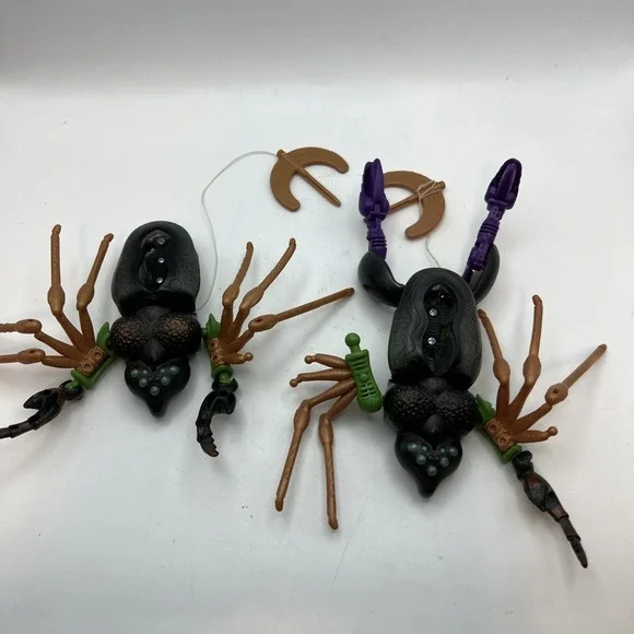 2X 1996 Beast Wars Transformers BLACKARACHNIA Action Figure Launcher INCOMPLETE