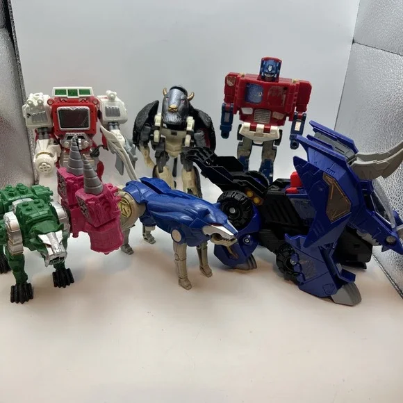 Mixed Transformers Robot Animal Figure Lot of 6 Incomplete Parts Repair