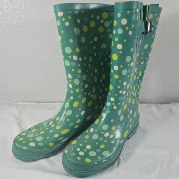 Western Chief Green Polka Dot Rain Boots
