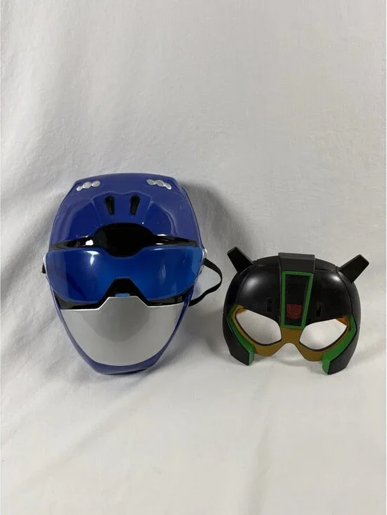Lot of 2- Blue Power Ranger Mask  & Transformers Mask