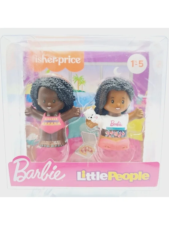 Fisher-Price Barbie Little People Set Beach Fun & Sleepover Figures
