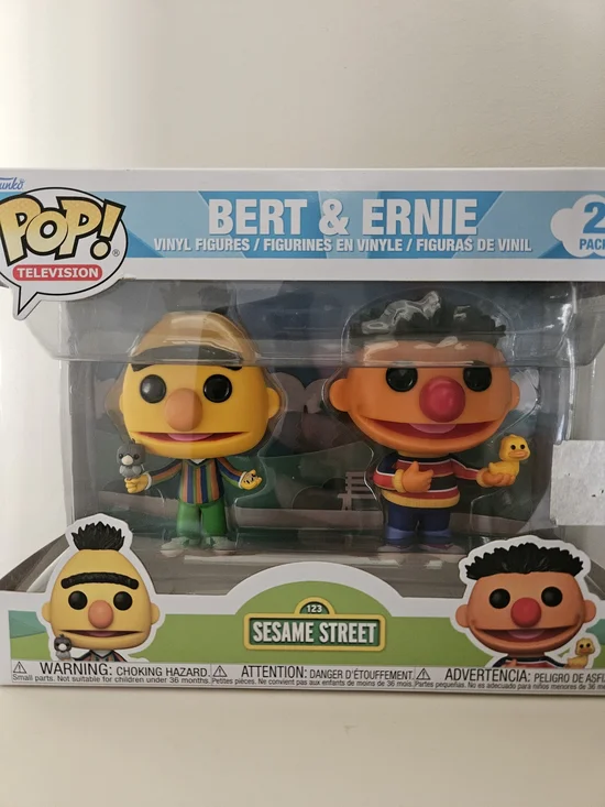 Funko Bert & Ernie Vinyl 2-Pack - Yellow, Orange, Green, Blue