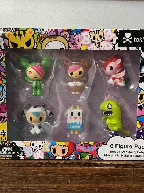 2025 Jazwares Tokidoki 6 Pack Vinyl Figures Sandy Donutella Kaiju Ruby Latte