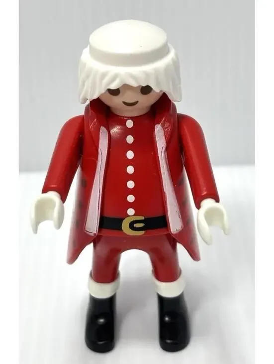 Playmobil Figure Red Coat White Hair - 18th Century Style / Santa - GUC