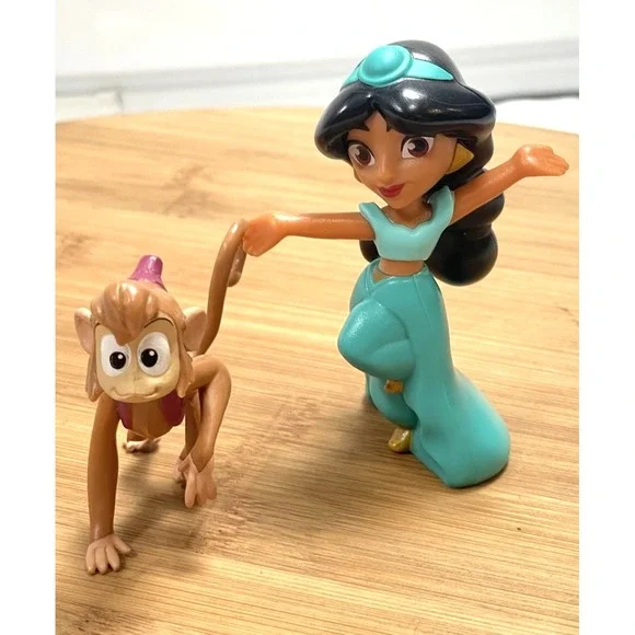 Disney play‎ action figure Princess Jasmine & Monkey Abu From Aladdin Animation