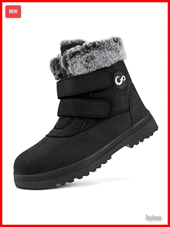 womens snow boots warm fur lined ankle booties non-slip outdoor walking shoes