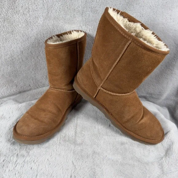 Brown Suede Sherpa Lined Winter Boots Women's‎ Size 10