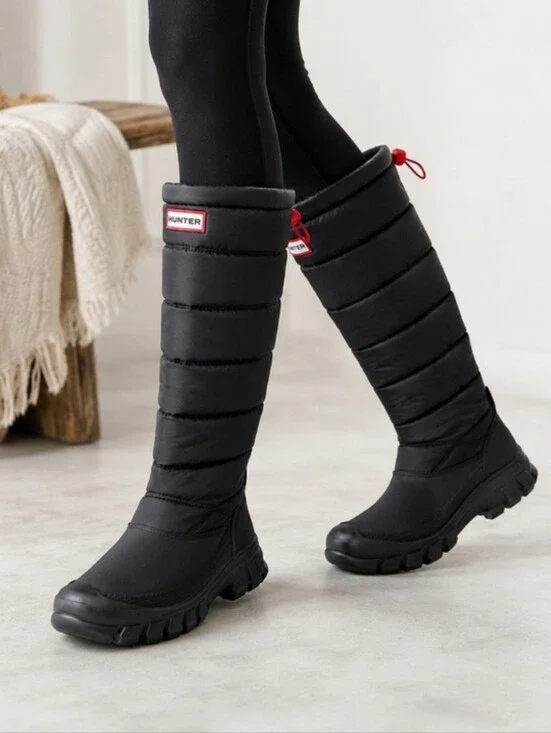 Hunter Intrepid Tall Snow Boot Black Waterproof Insulated UK 5 EU 38 US 7