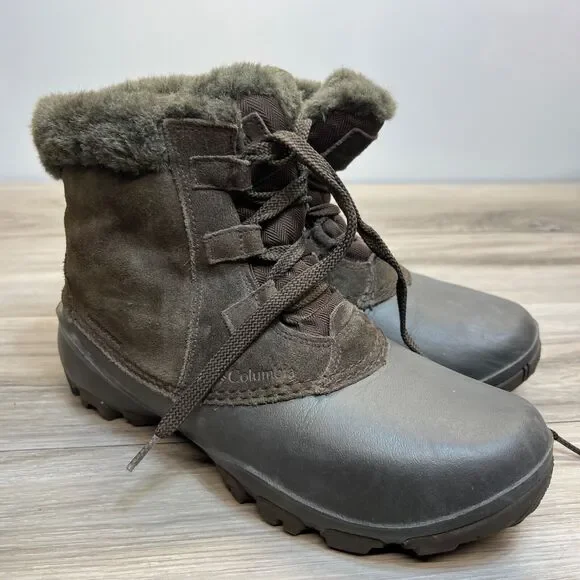 Columbia Sierra Summette Shorty Winter Boot Women's Size 8.5 Brown Suede 200Gram