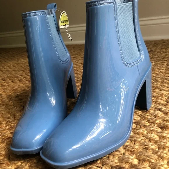 New: Jeffery Campbell Hurricane Heeled Water Resistant Chelsea Rain Boot. Size 7