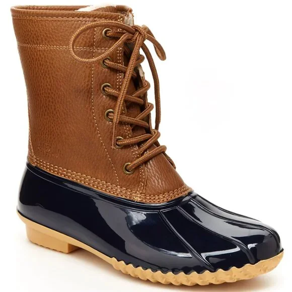 JBU Maplewood Navy Water-Resistant Lace-up Boots/NIB/7M