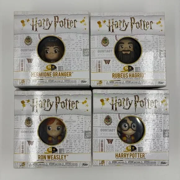 NIB Funko Harry Potter Vinyl Figure Set Ron Weasley Hermione Granger Hagrid