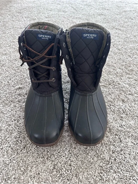 Sperry Black Duck Boots | Women’s Size 8.5 | Waterproof Rain Boots