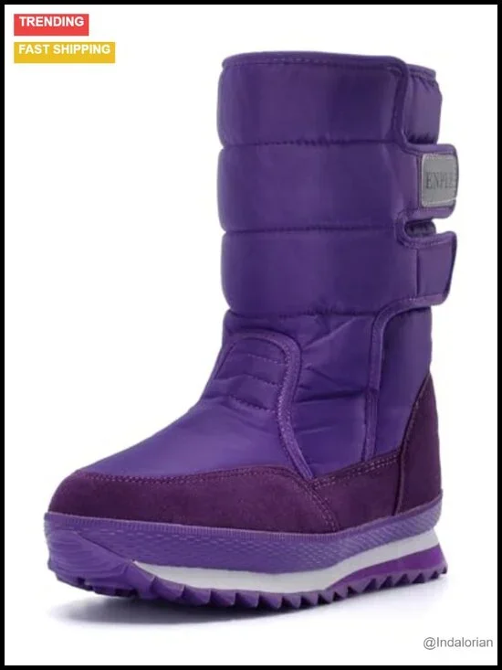 Waterproof Frosty Snow Boots with Faux Fur Lining