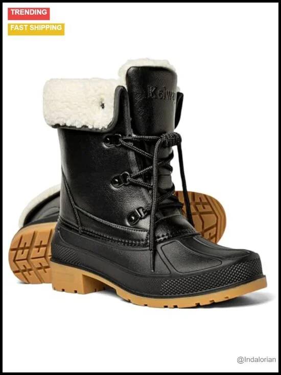 Waterproof Insulated Snow Boots with Non-Slip Sole for Winter Hiking