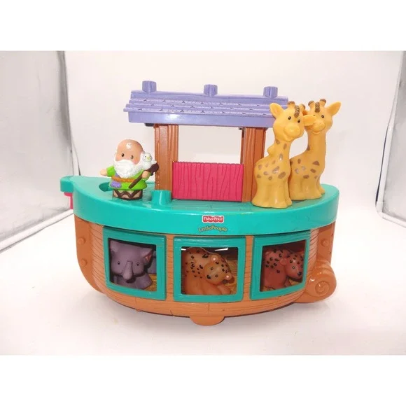 Fisher Price Little People Noahs Ark Playset B1266 Animals Noah Figures