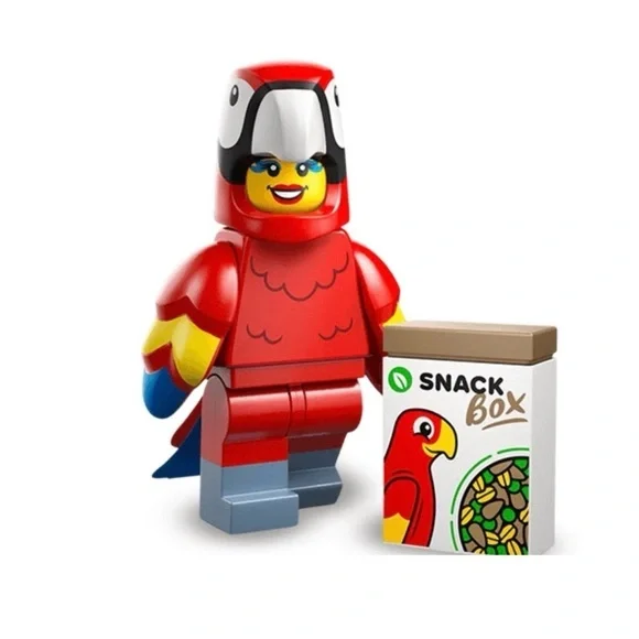 Lego animal series 28 new Colorful Parrot Costume Minifigure bird figure