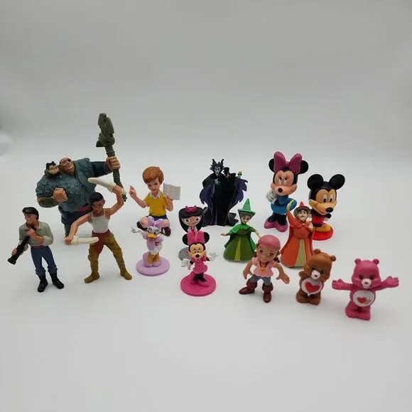 Disney Characters Lot Of 13 Figurine Posable Action Figure‎ Mixed Lot Bundle