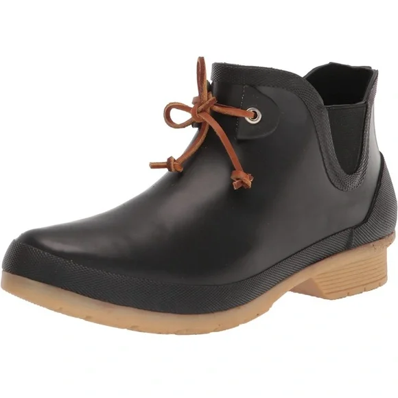 Chooka Women's Classic Tie Waterproof Bootie Rain Boot