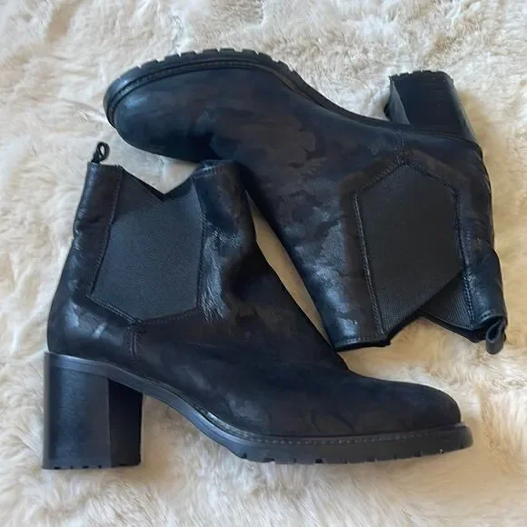 Ross & Snow Womens Susana Black Camo Chelsea Boots