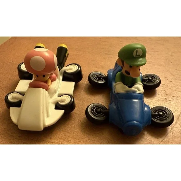 McDonalds Super Mario Kart‎ Toys Luigi and Toadette Happy Meal Toy