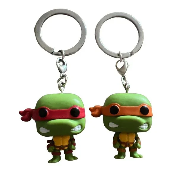 Funko‎ Pocket POP Keychain Teenage Mutant Ninja Turtles Rapheal & Michelangelo