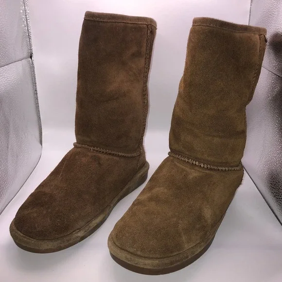 Bearpaw Women's Brown Suede Sheepskin Lined Winter Boots Size 6‎