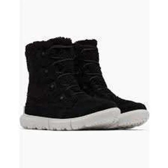 Sorel Women's Black Fleece Lined Winter Boots‎ Waterproof Size 6