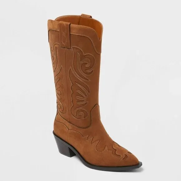 Open Box - Wild Fable - Women’s Lorena Boots with Memory Foam Insole – Uni Brown