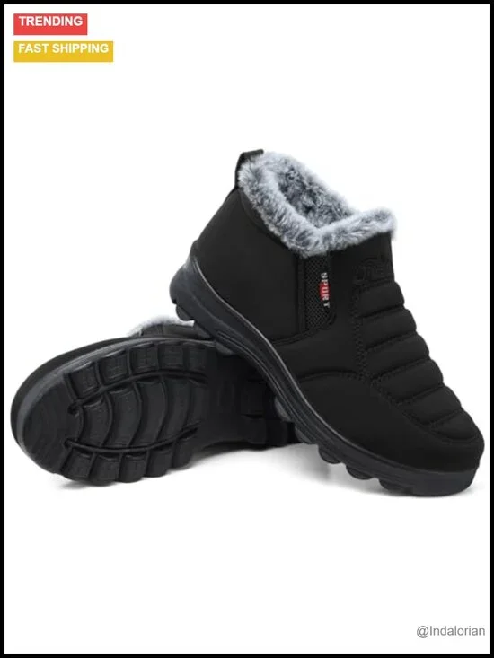 Faux Fur Lined Non Slip Ankle Snow Boots Women Warm Winter Outdoor Commute
