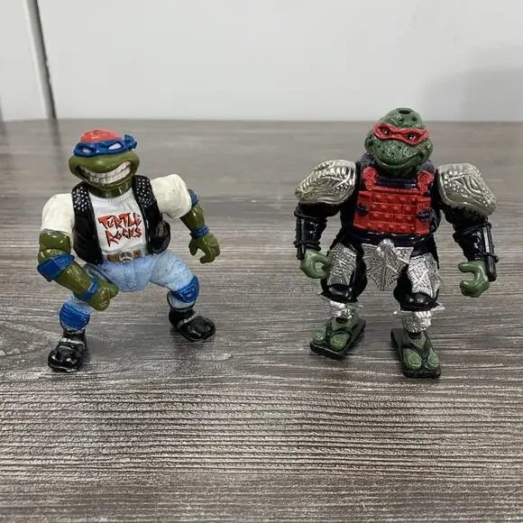 Vintage 1993 Mirage‎ Ninja Turtles Lot Of 2 Action Figures Donatello Raphael 90s