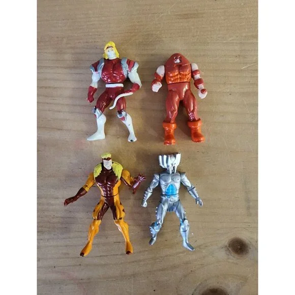 Vintage Marvel Action Figures Set Of 4 Sabertooth Juggernaut Omega Red Stryfe‎