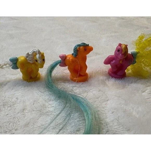 Vintage 1989 My Little Pony Ponytail Petite Ponies Lot Of 3